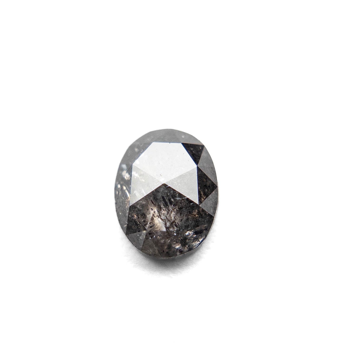 1.34 Carat Salt and Pepper Rose Cut Oval Diamond