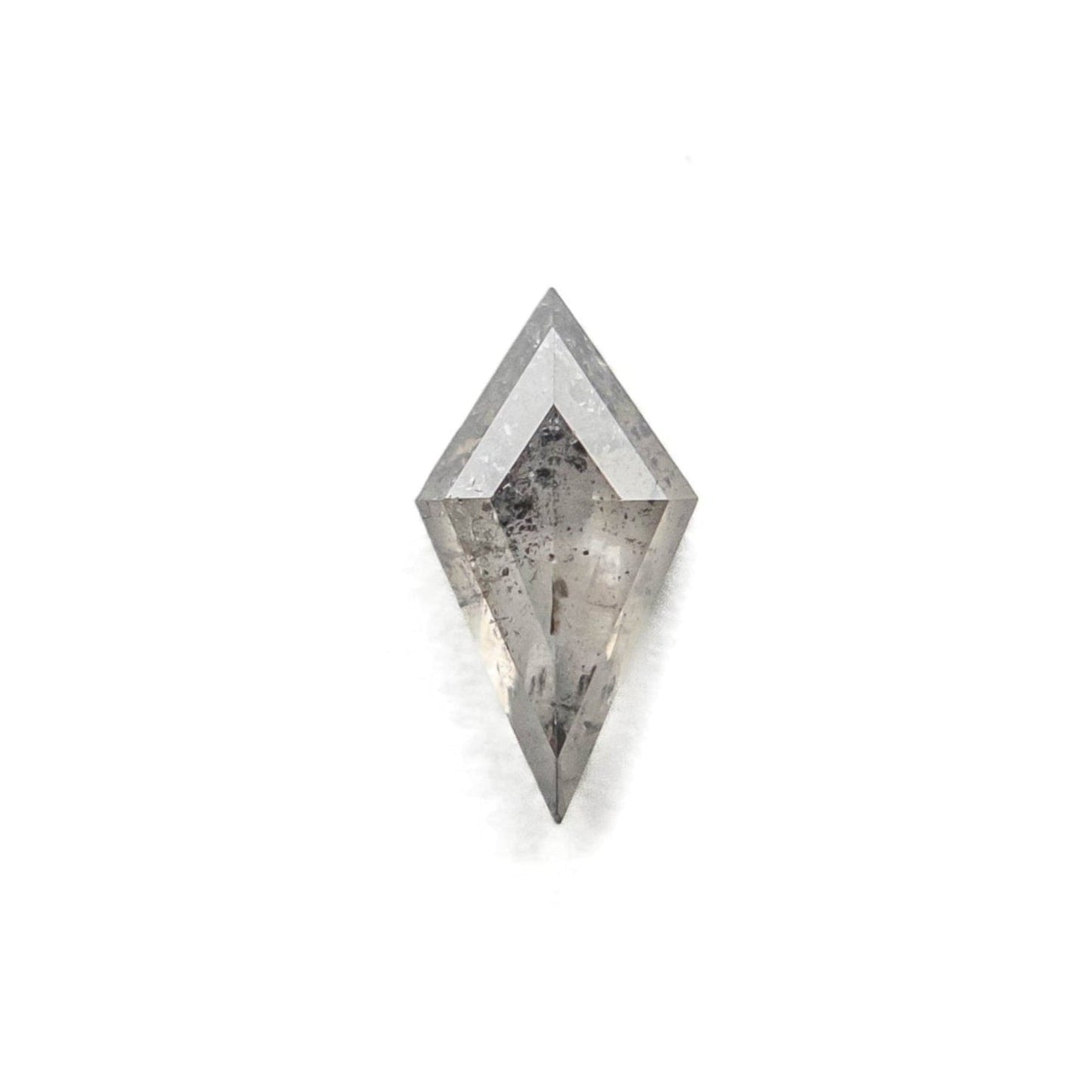 .74 Carat Icy Salt and Pepper Rose Cut Kite Diamond