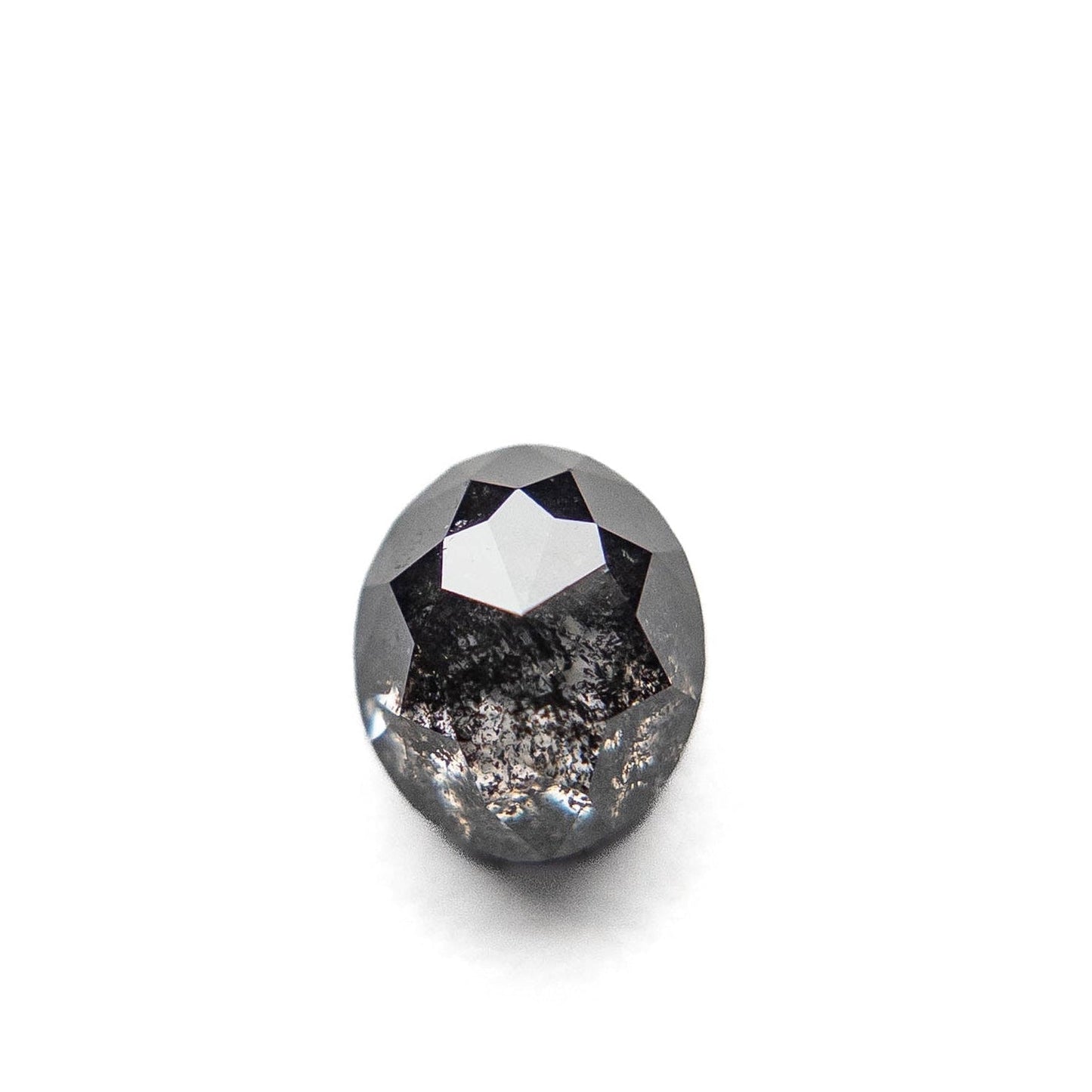 1.72 Carat Salt and Pepper Rose Cut Oval Diamond