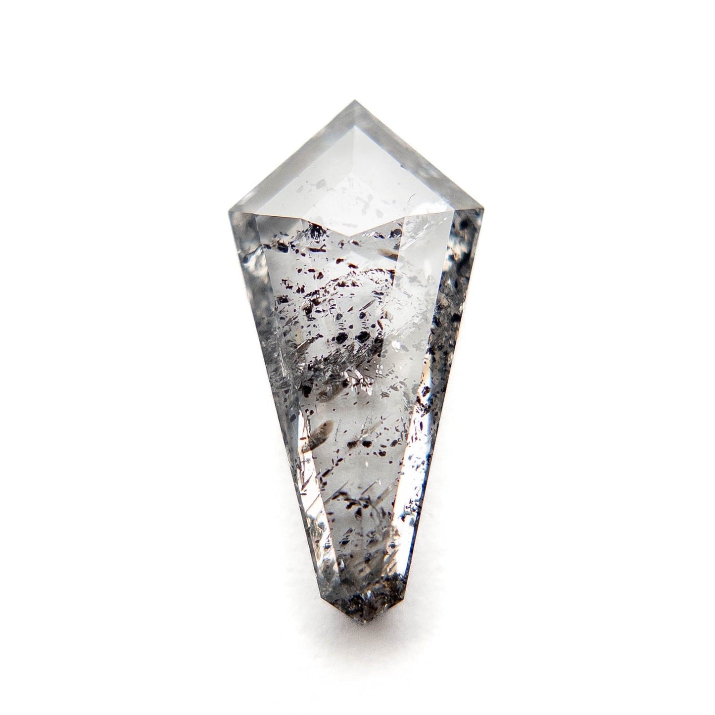2.54 Carat Salt and Pepper Rose Cut Kite Diamond