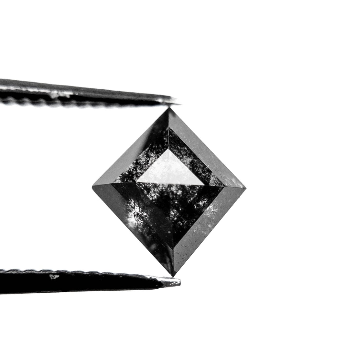 1.69 Carat Black Rose Cut Lozenge Diamond