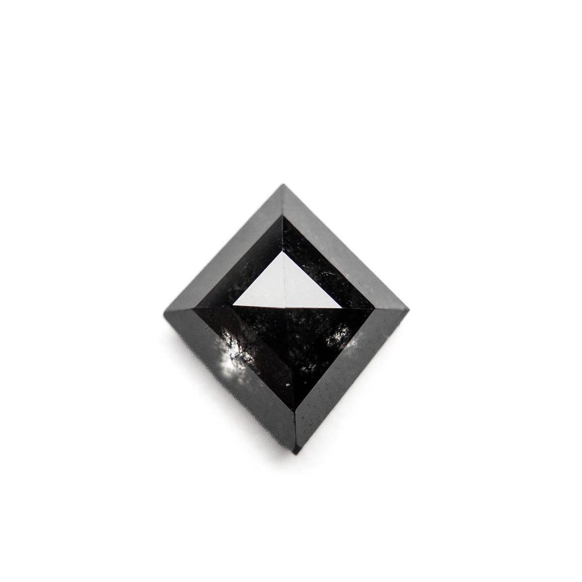 1.69 Carat Black Rose Cut Lozenge Diamond