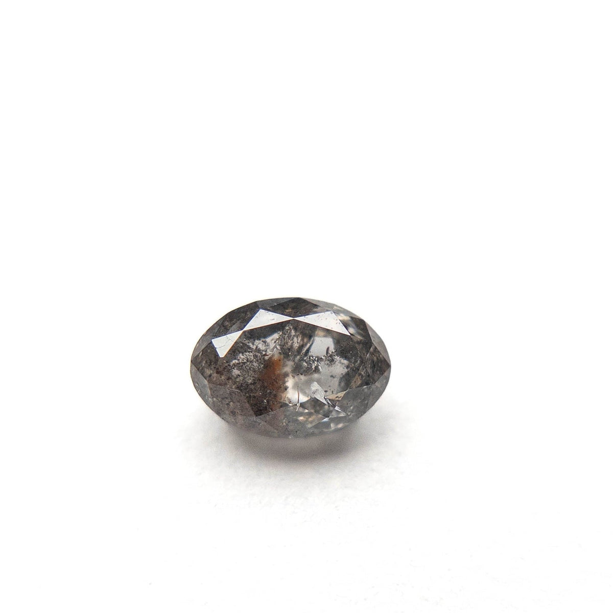 .99 Carat Salt and Pepper Double Cut Oval Diamond