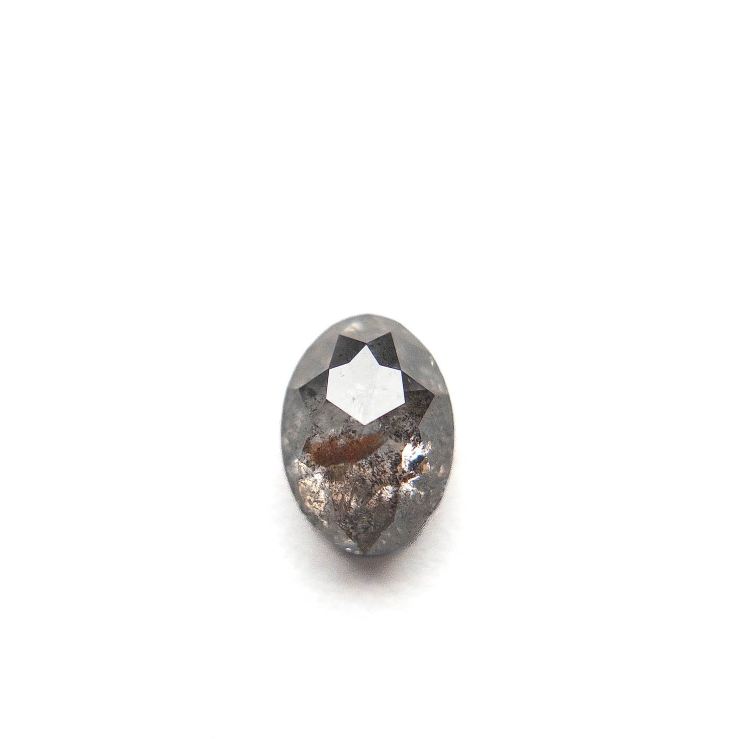 .99 Carat Salt and Pepper Double Cut Oval Diamond