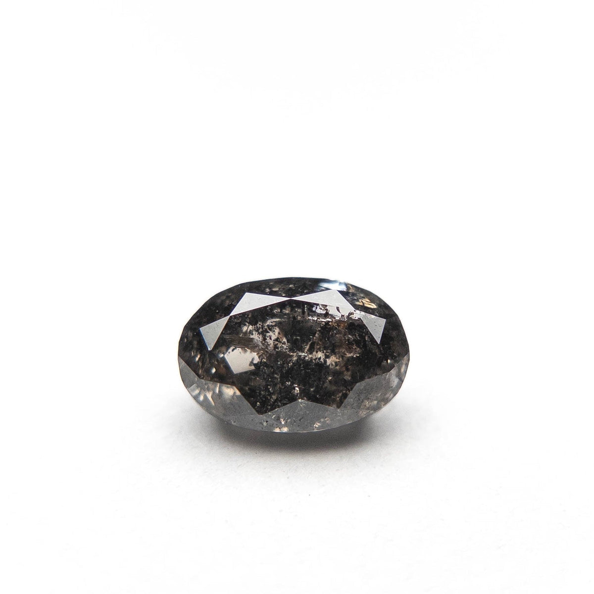 1.45 Carat Black Salt and Pepper Double Cut Oval Diamond