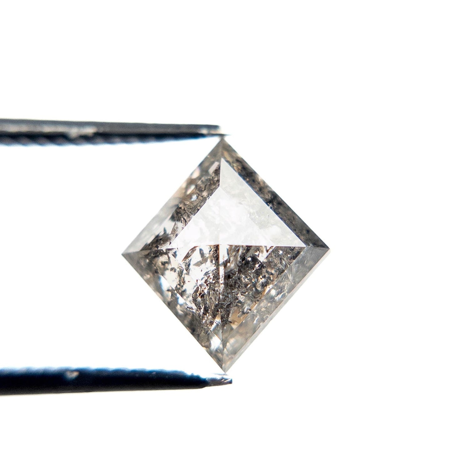 2.14 Carat Salt and Pepper Rose Cut Lozenge Diamond