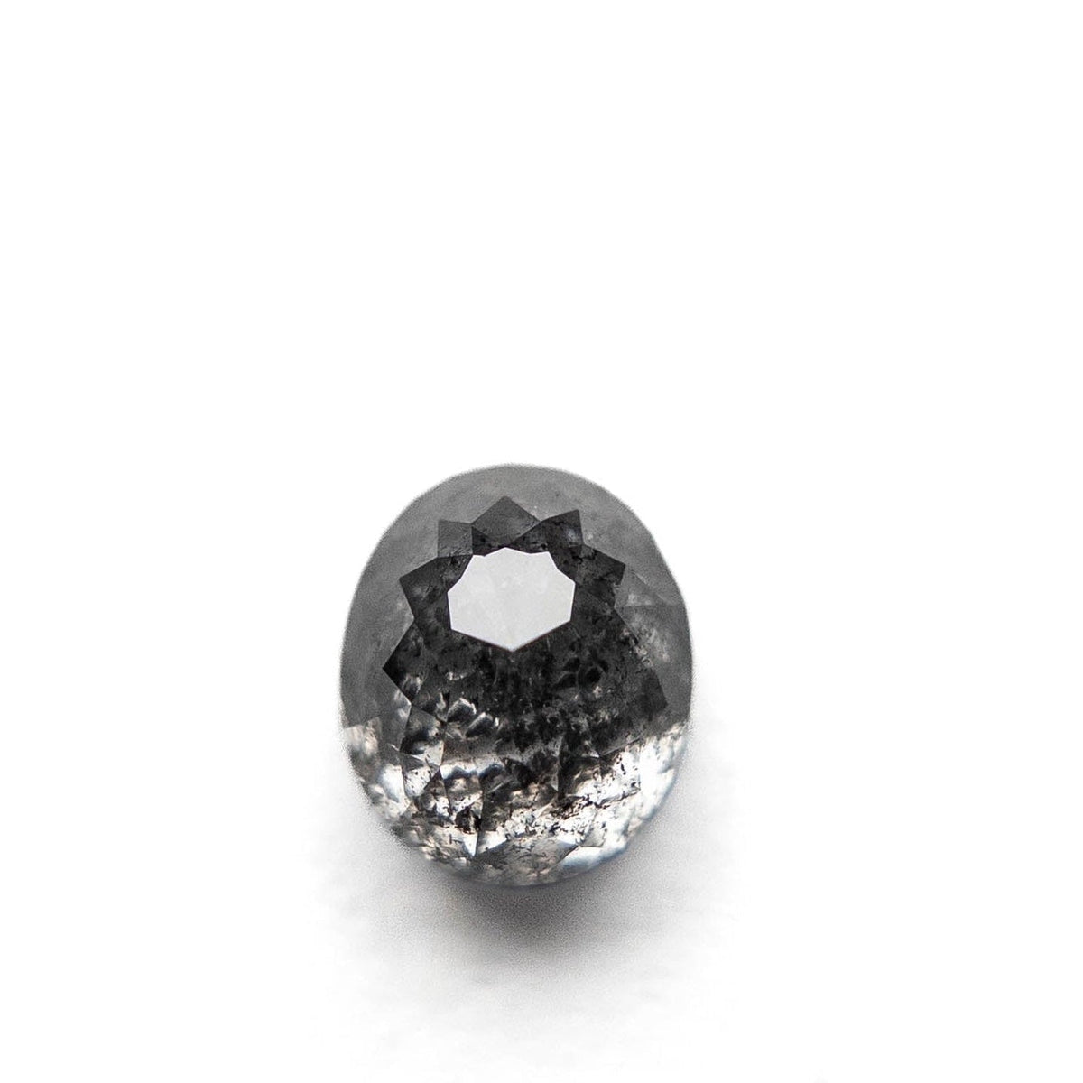 1.32 Carat Salt and Pepper Double Cut Oval Diamond