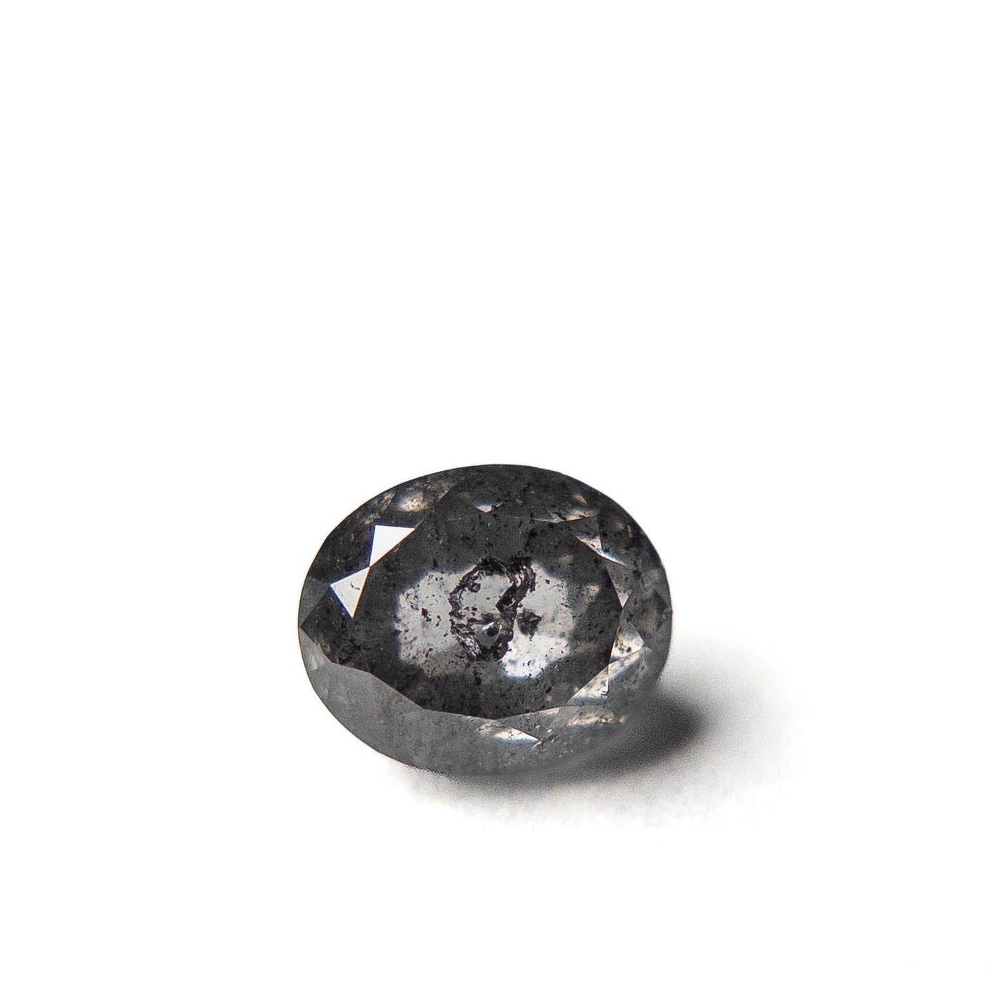 1.32 Carat Salt and Pepper Double Cut Oval Diamond