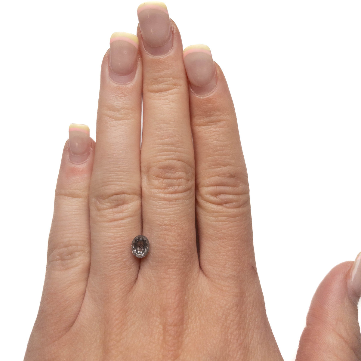 1.32 Carat Salt and Pepper Double Cut Oval Diamond