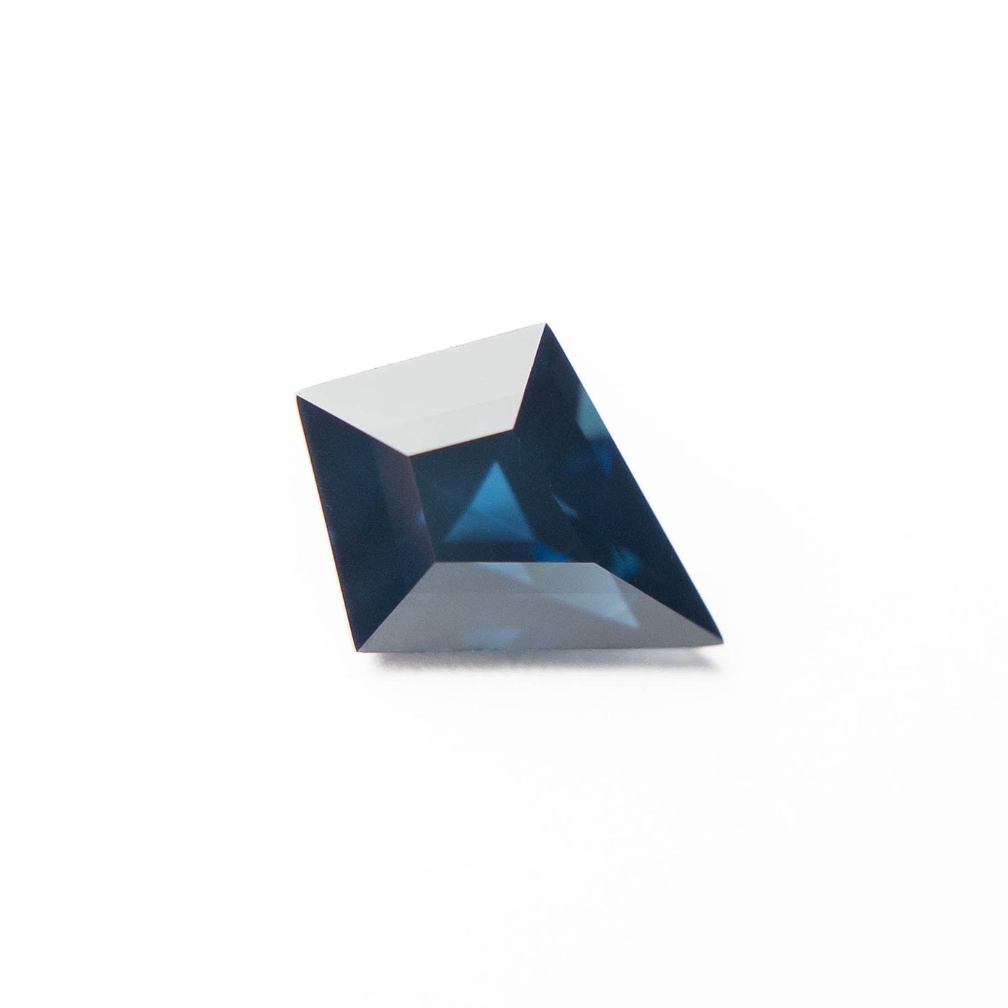 1.97 Carat Deep Blue Step Cut Kite Tanzanian Sapphire
