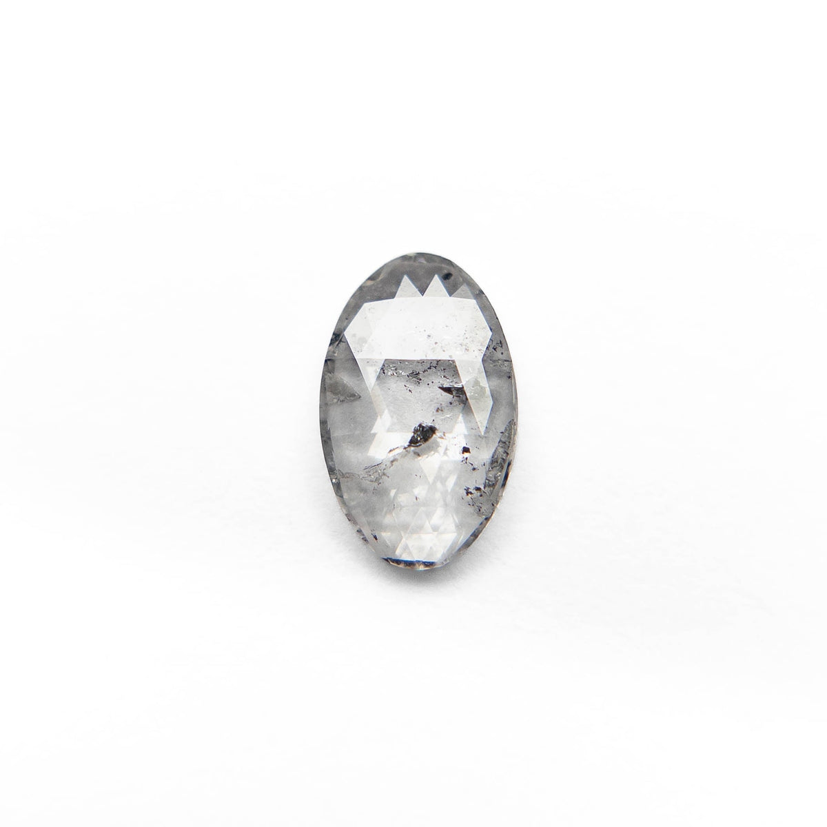 .99 Carat Canadian Icy Salt and Pepper Rose Cut Oval Diamond