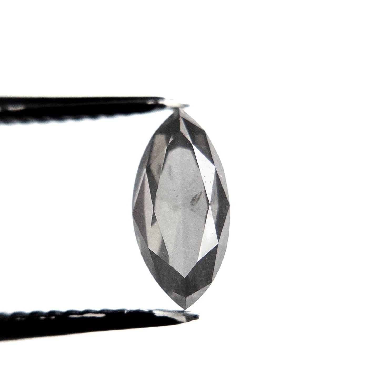 1.32 Carat Salt and Pepper Double Cut Marquise Diamond