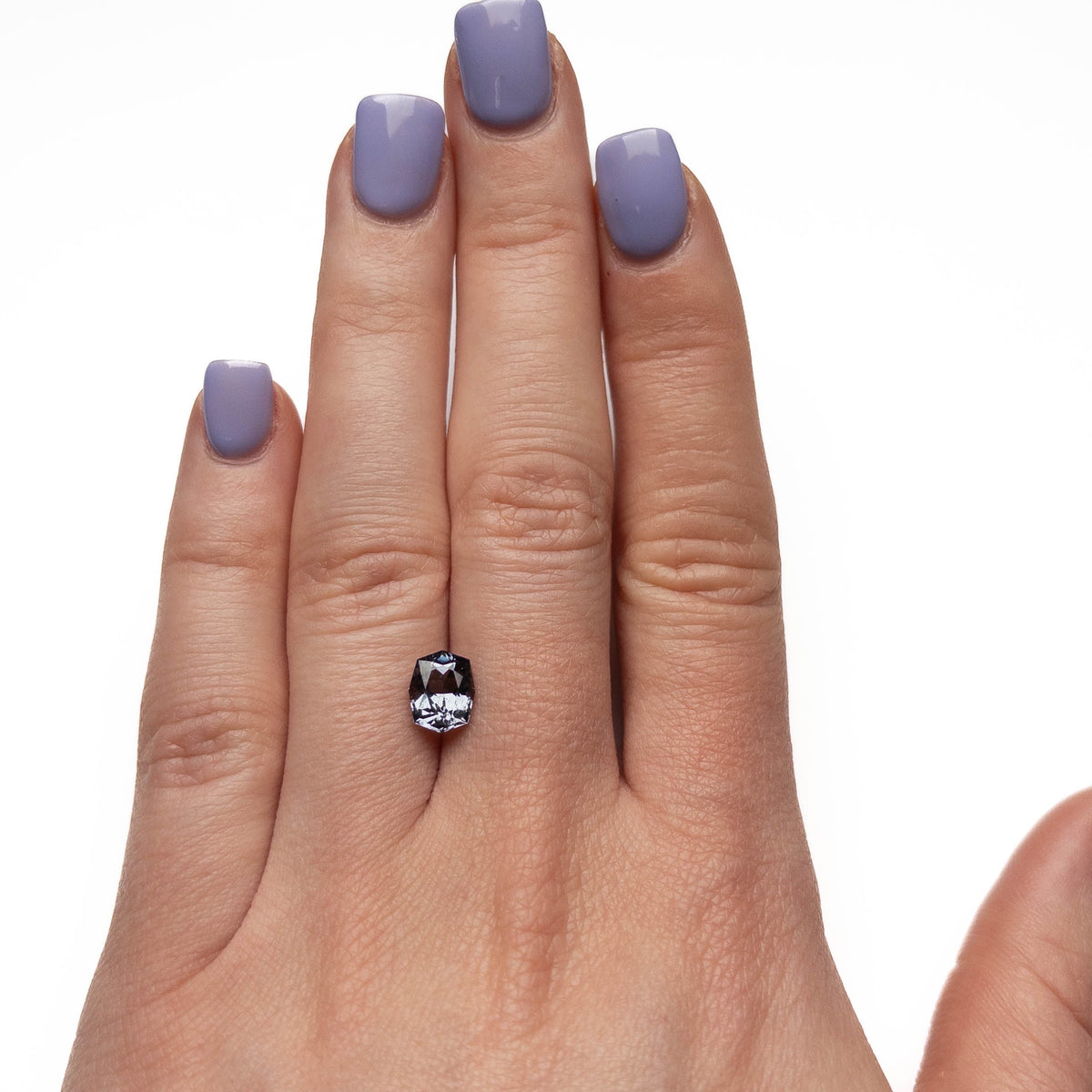 1.87 Carat Grey Brilliant Cut Geometric Spinel