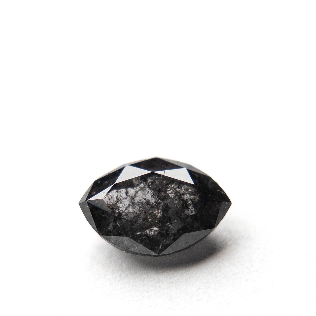 2.06 Carat Black Salt and Pepper Double Cut Marquise Diamond