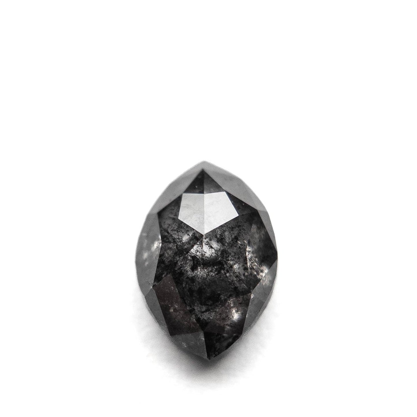 2.06 Carat Black Salt and Pepper Double Cut Marquise Diamond