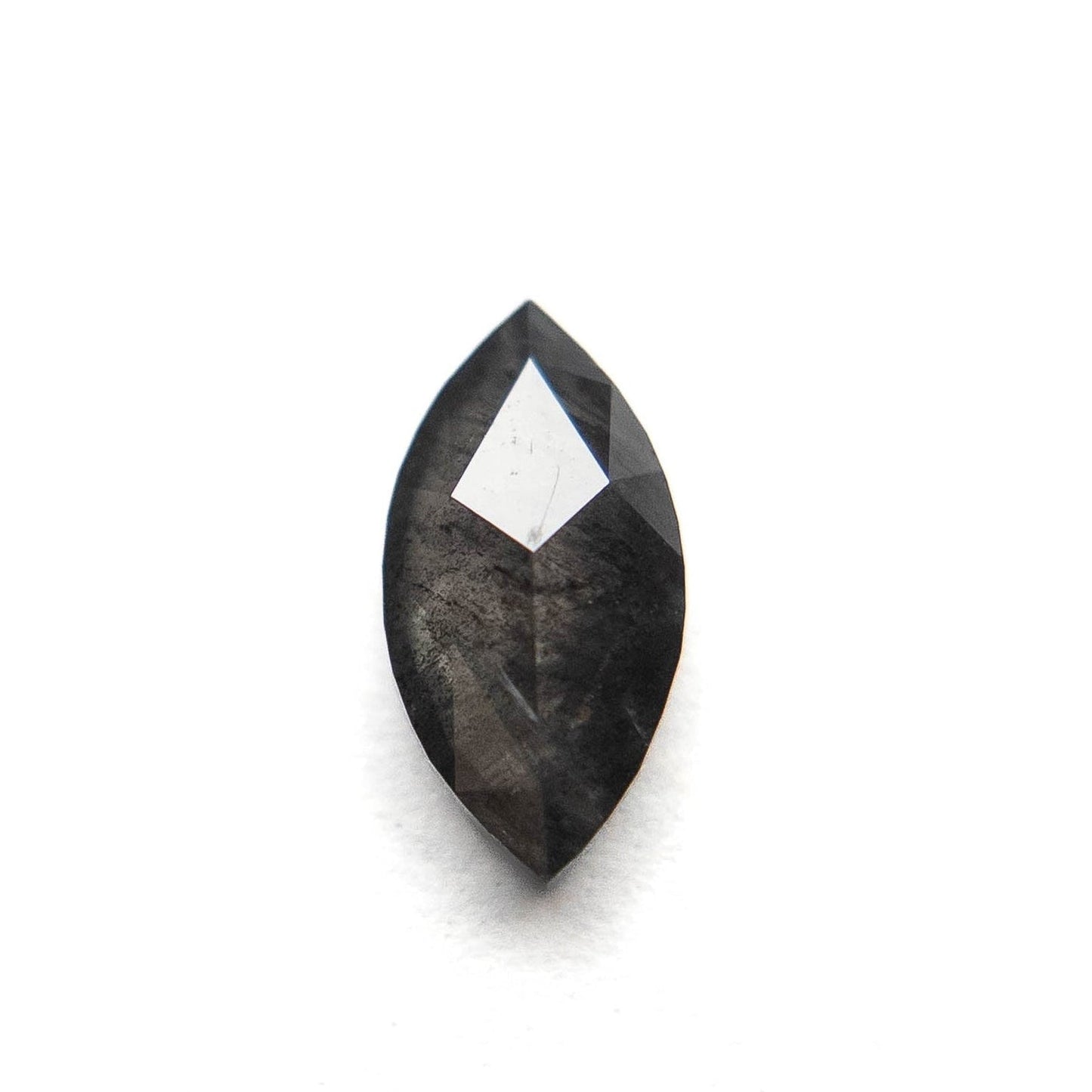 1.17 Carat Black Salt and Pepper Double Cut Marquise Diamond