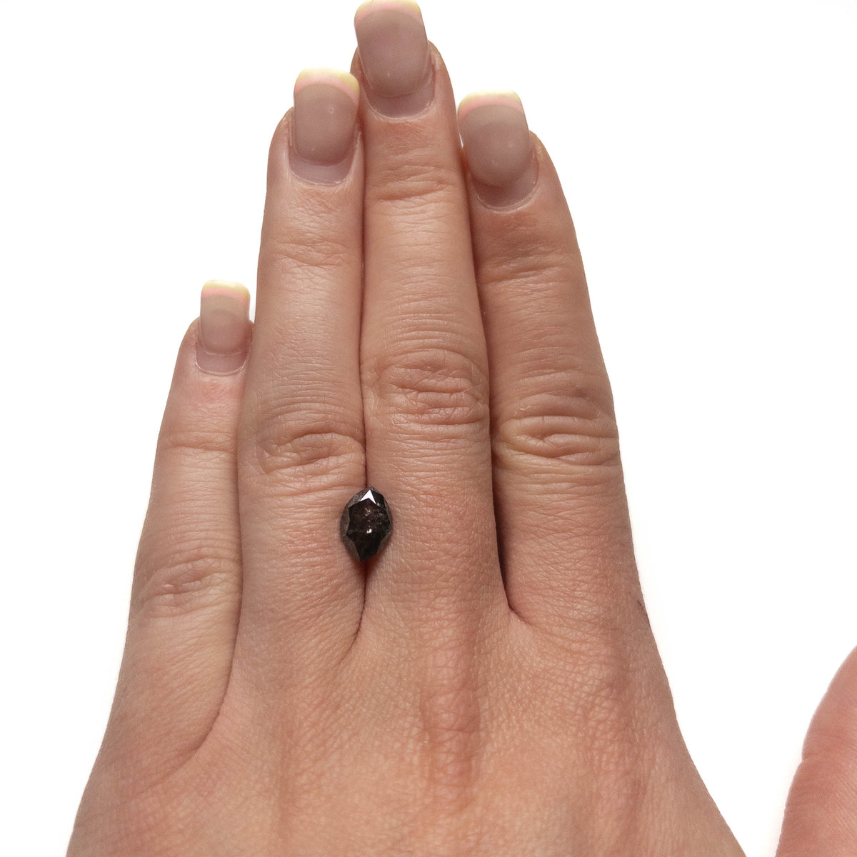 2.06 Carat Black Salt and Pepper Double Cut Marquise Diamond