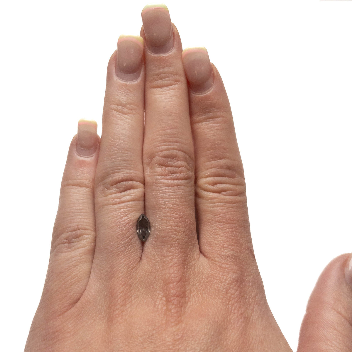 1.32 Carat Salt and Pepper Double Cut Marquise Diamond