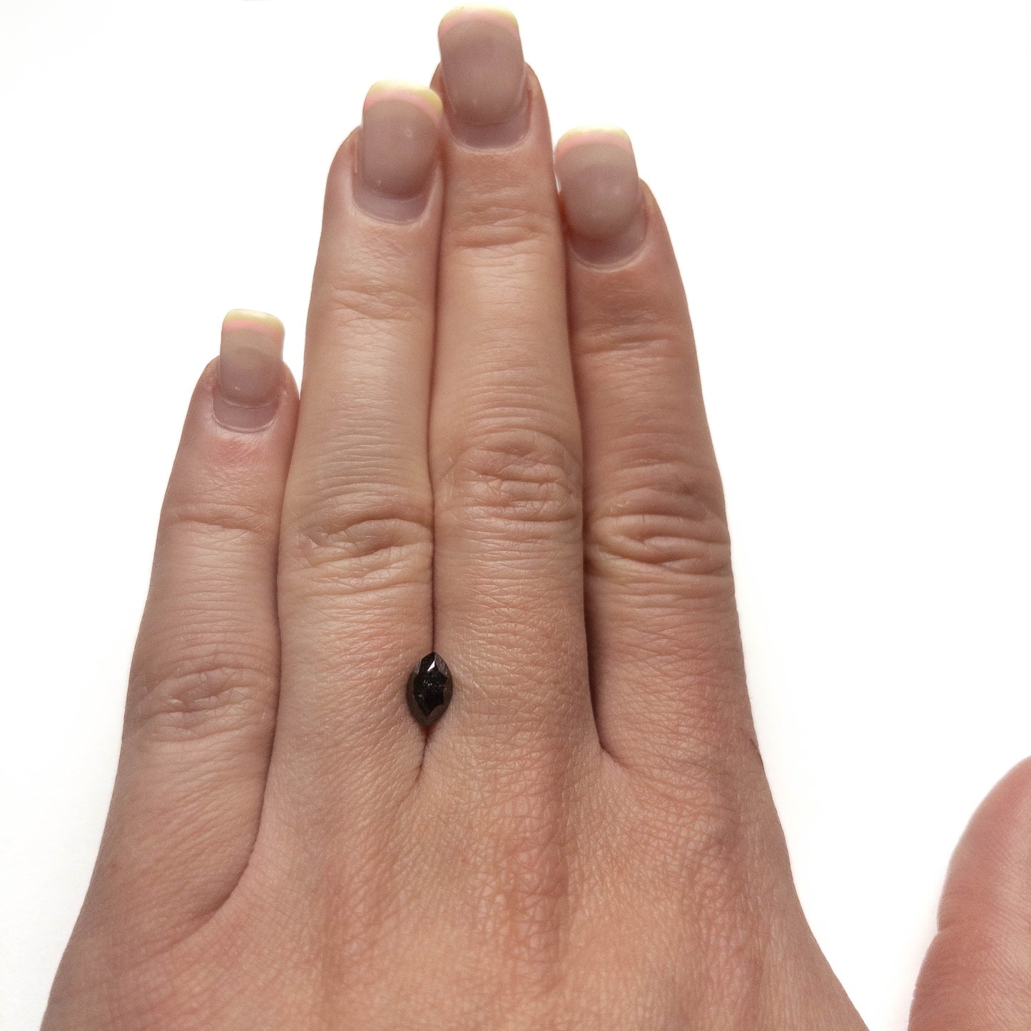 .89 Carat Black Double Cut Marquise Diamond