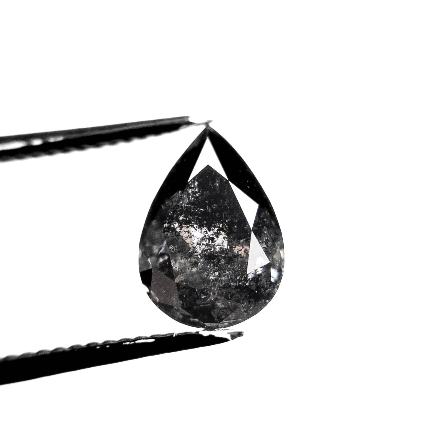 2.30 Carat Black Double Cut Pear Diamond