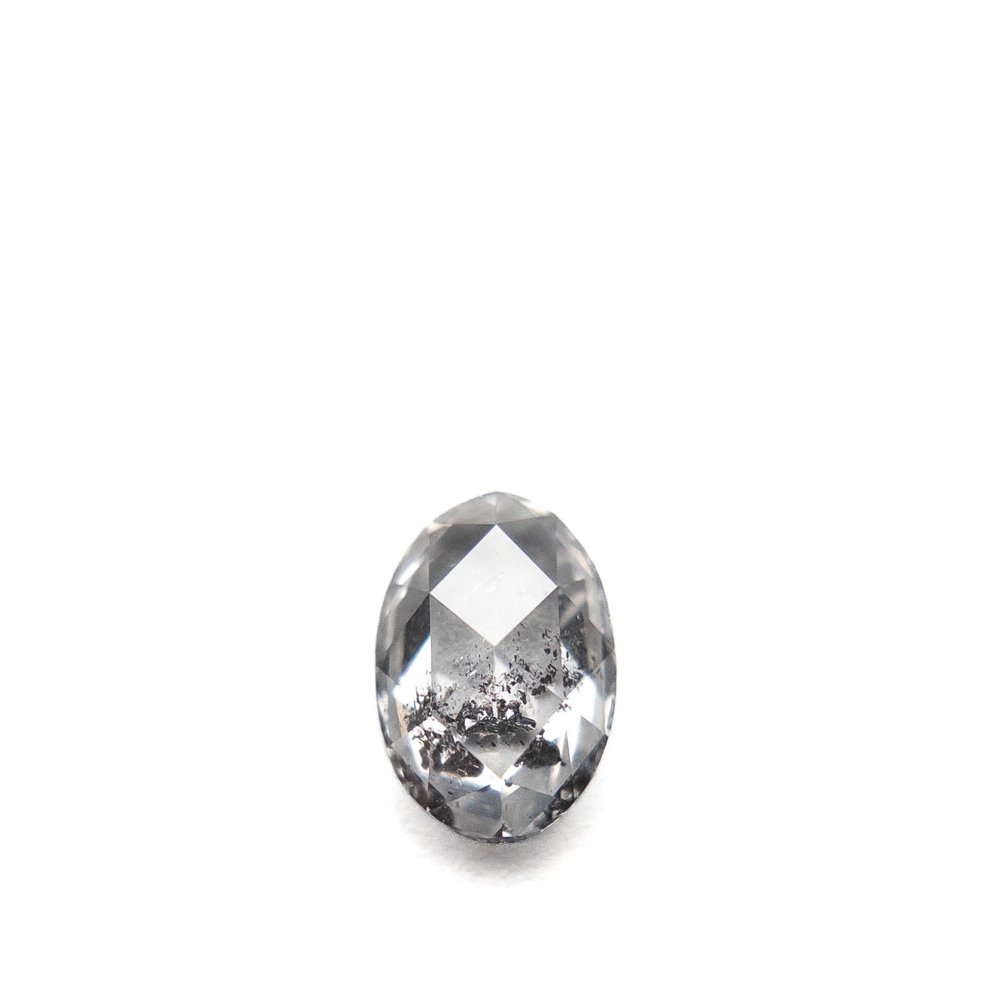 .92 Carat Canadian Salt and Pepper Rose Cut Oval Diamond