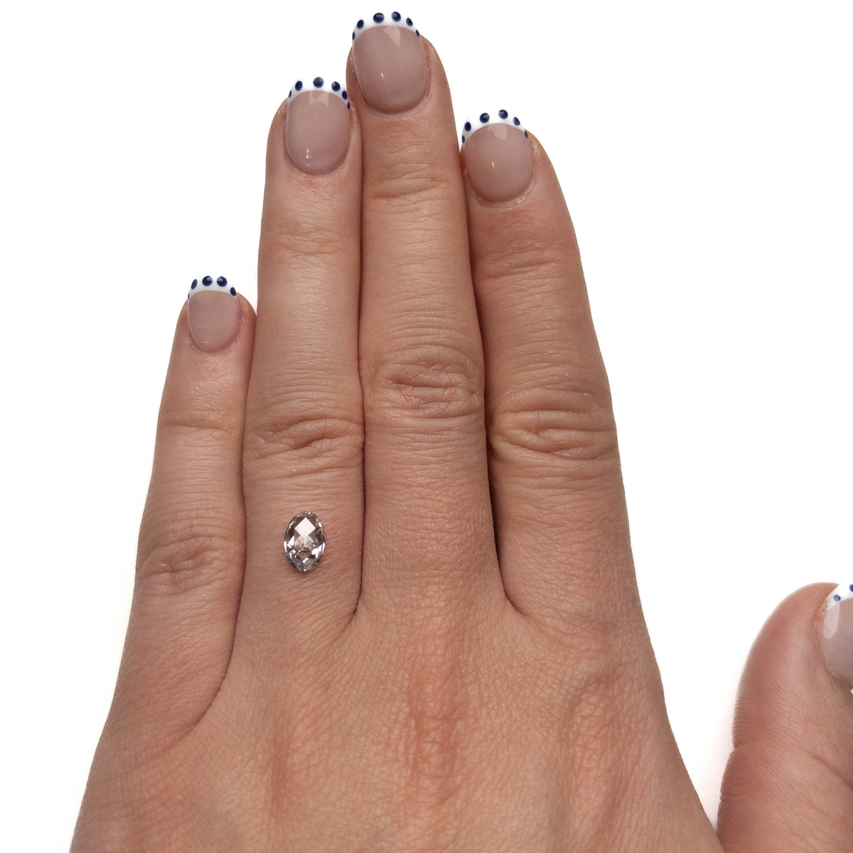 .92 Carat Canadian Salt and Pepper Rose Cut Oval Diamond