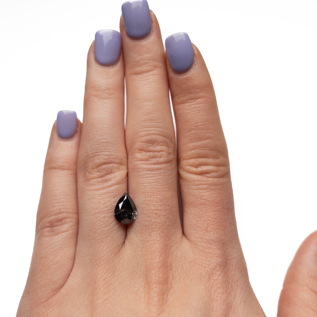 2.30 Carat Black Double Cut Pear Diamond