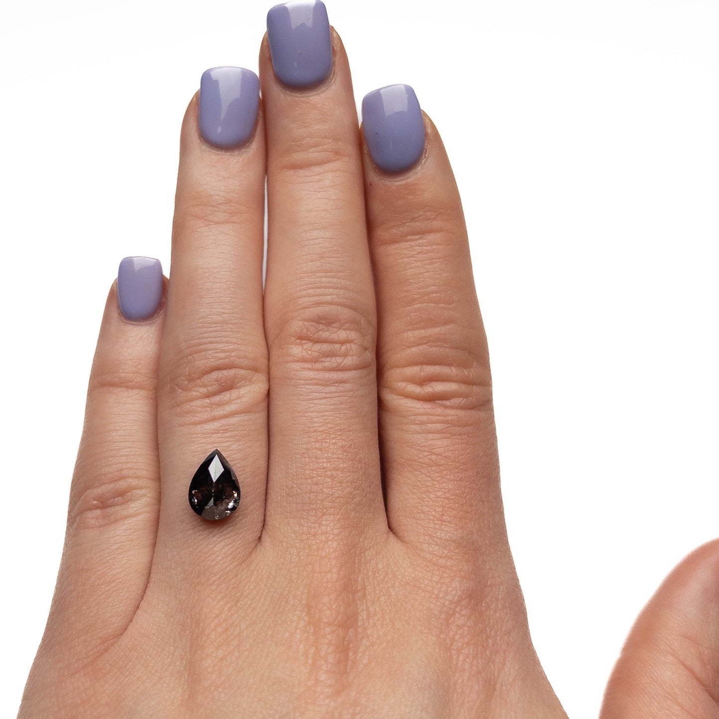 2.30 Carat Black Double Cut Pear Diamond