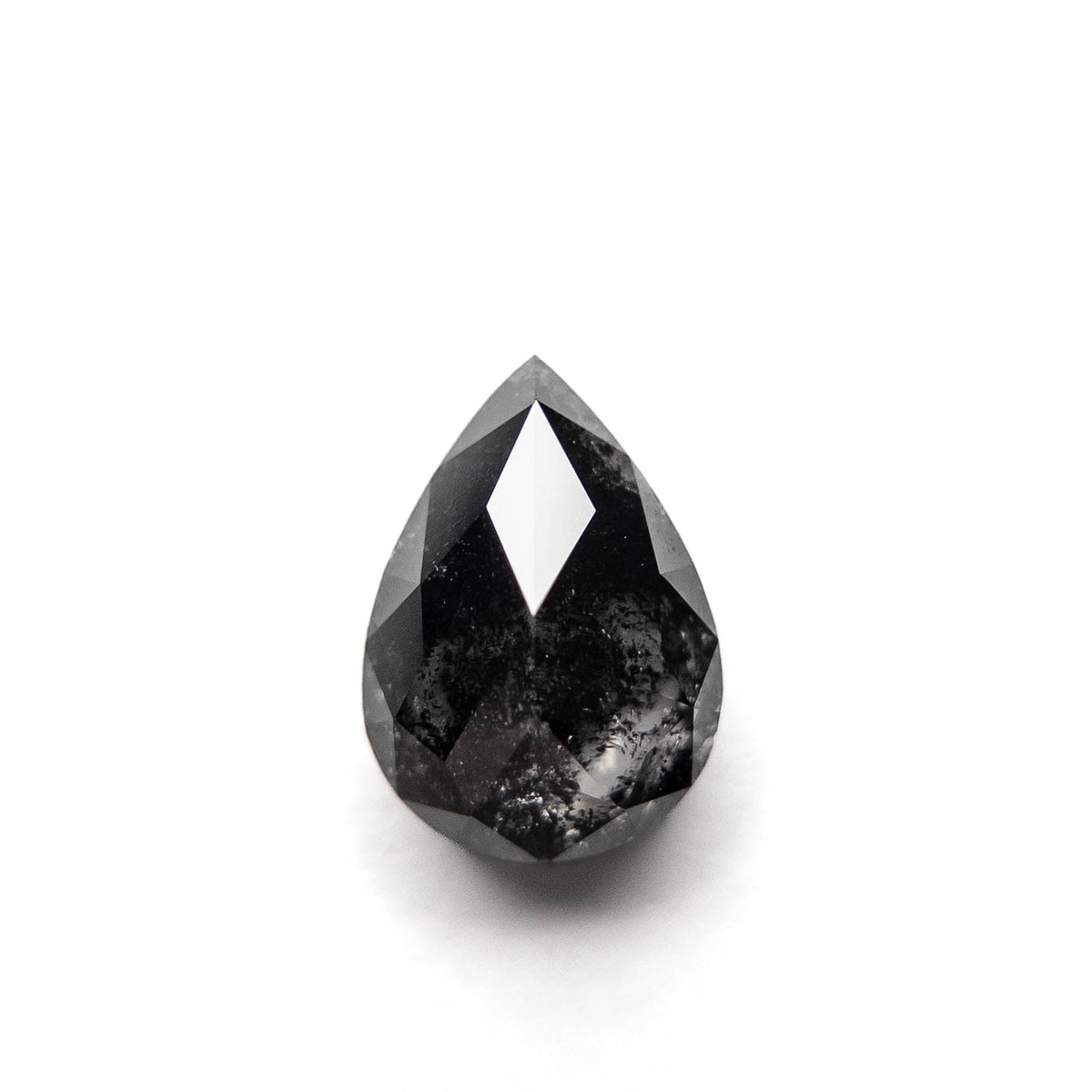 2.30 Carat Black Double Cut Pear Diamond