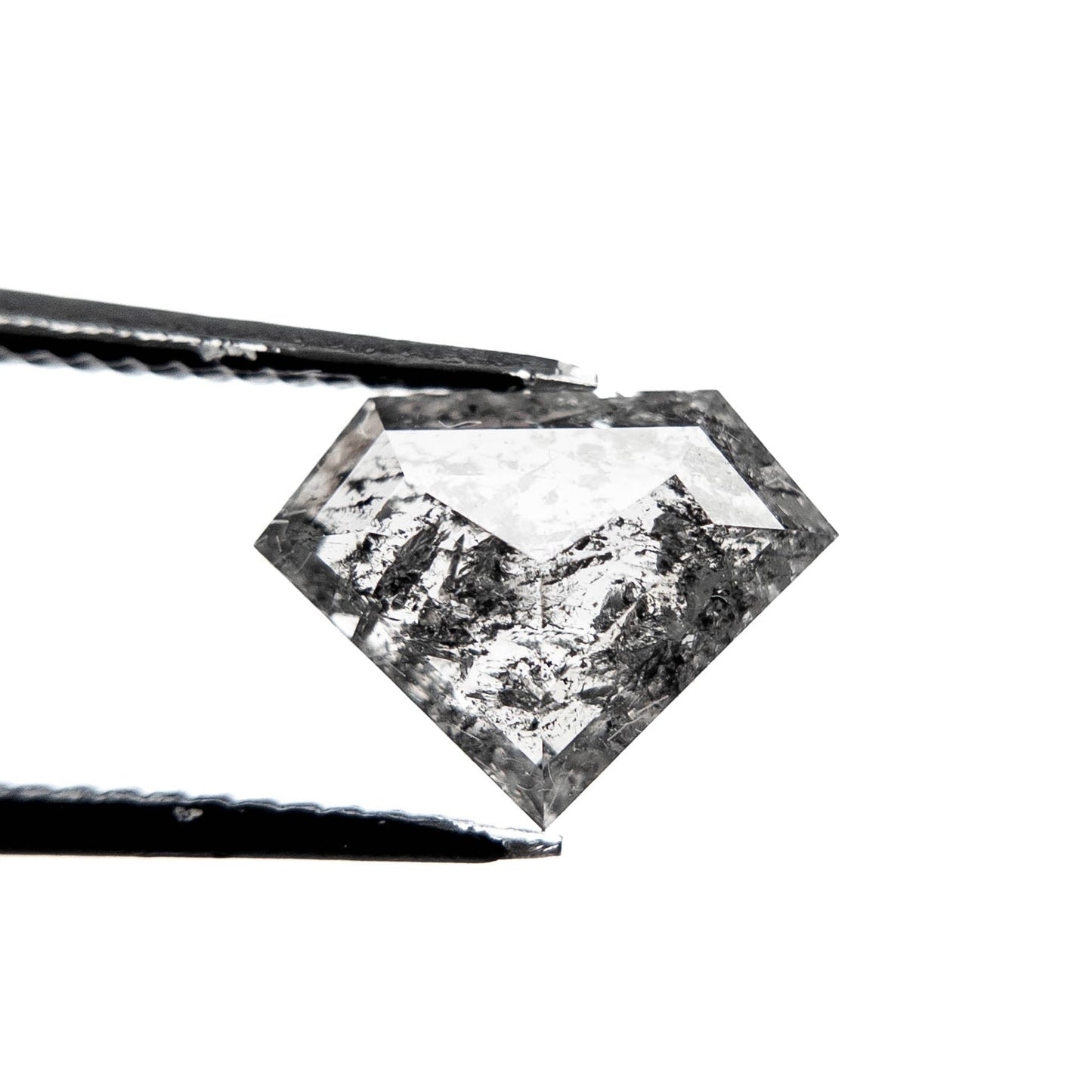 2.67 Carat Salt and Pepper Double Cut Shield Diamond