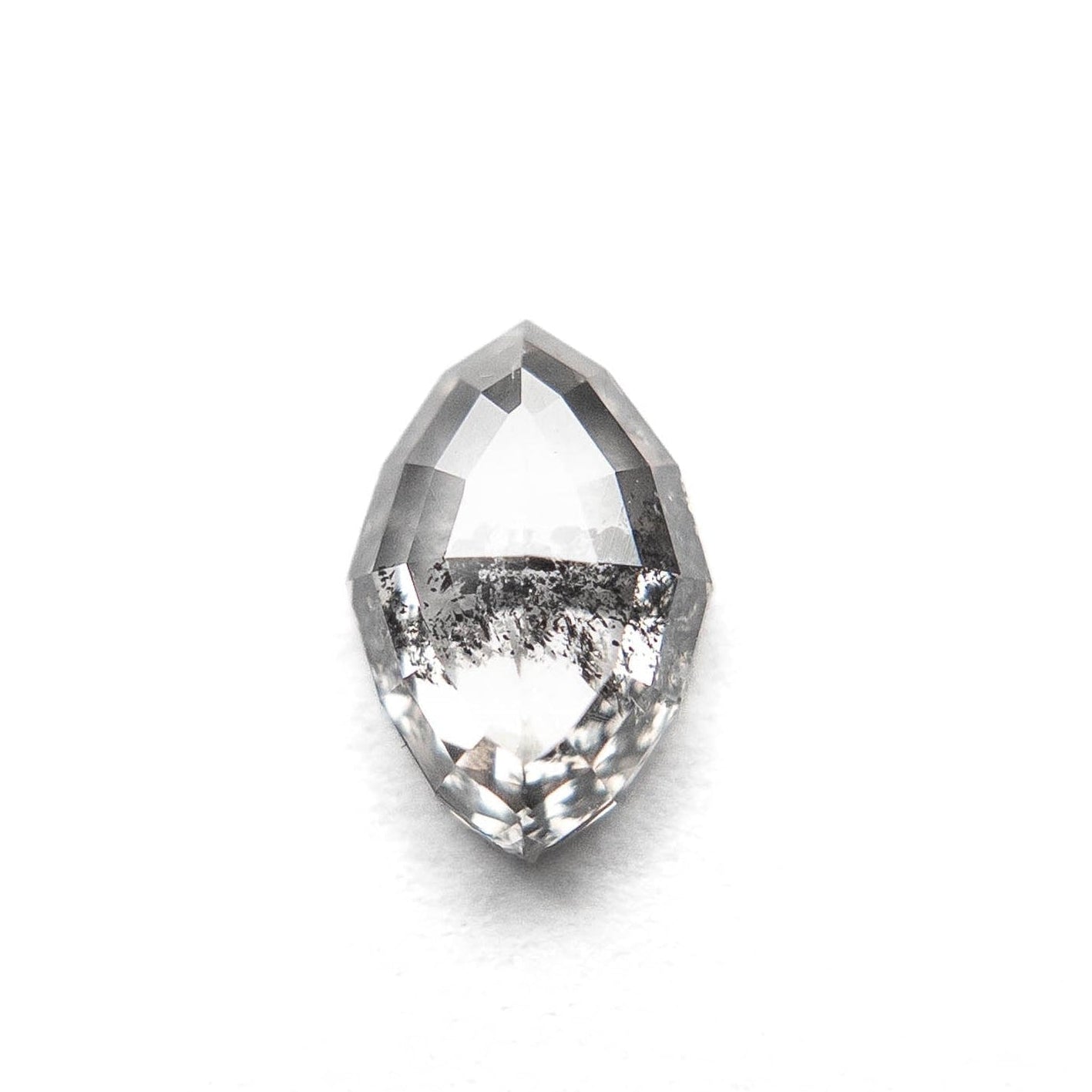 1.04 Carat Canadian Salt and Pepper Double Cut Geometric Marquise Diamond