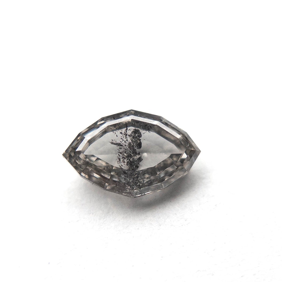 1.04 Carat Canadian Salt and Pepper Double Cut Geometric Marquise Diamond