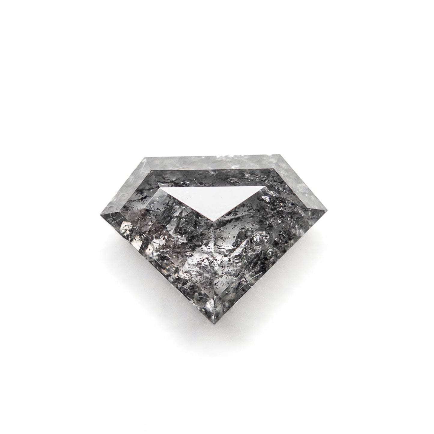2.67 Carat Salt and Pepper Double Cut Shield Diamond