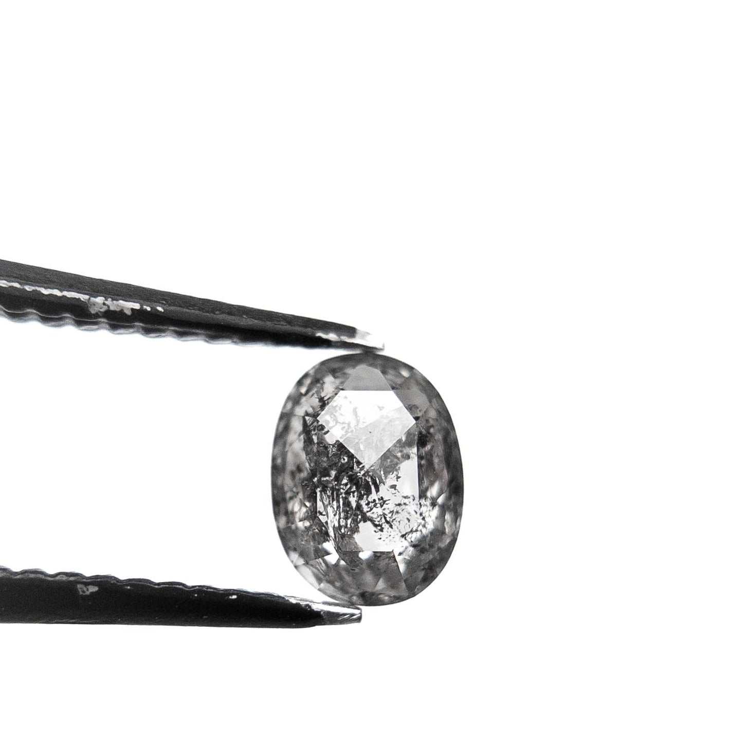 .69 Carat Canadian Salt and Pepper Double Cut Oval Diamond