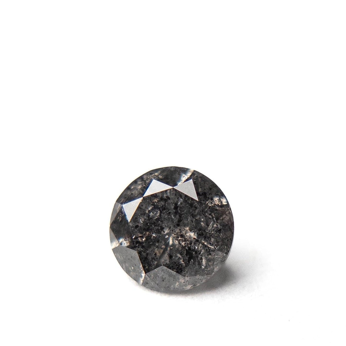 1.09 Carat Black Salt and Pepper Brilliant Cut Round Diamond
