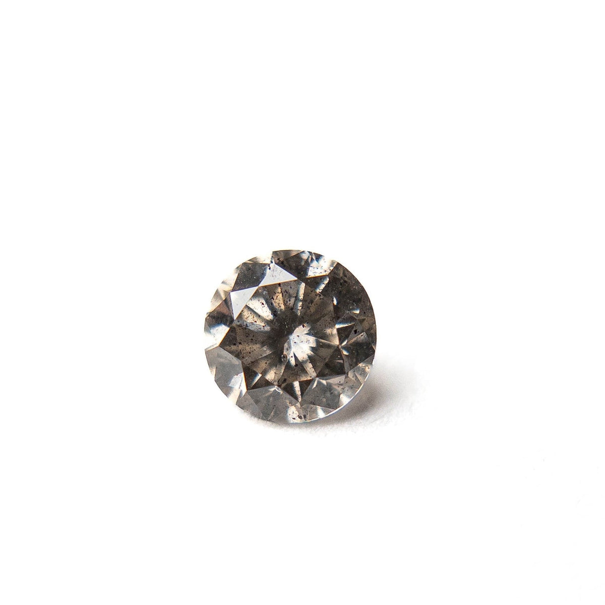 .90 Carat Salt and Pepper Brilliant Cut Round Diamond