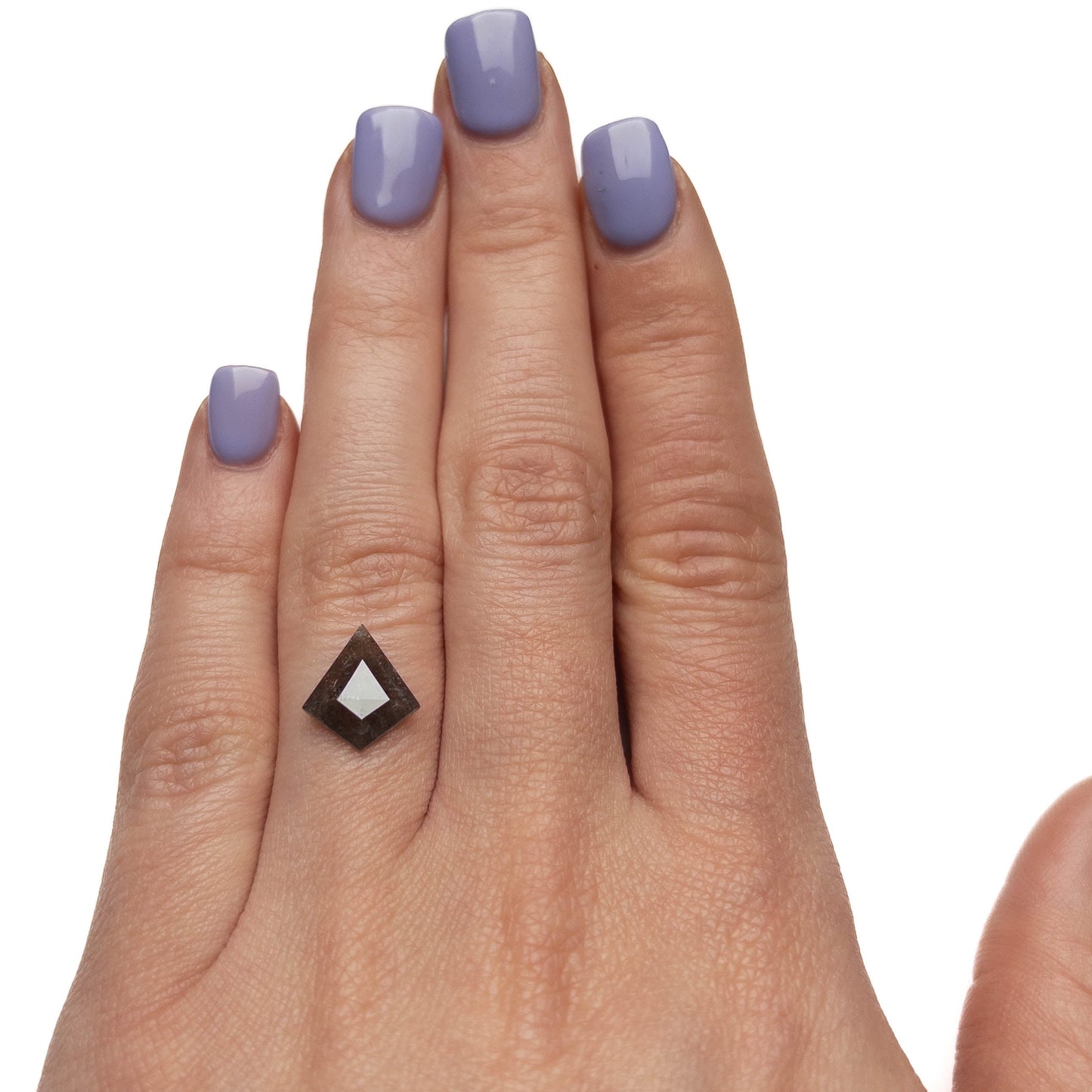 1.95 Carat Salt and Pepper Rose Cut Kite Diamond