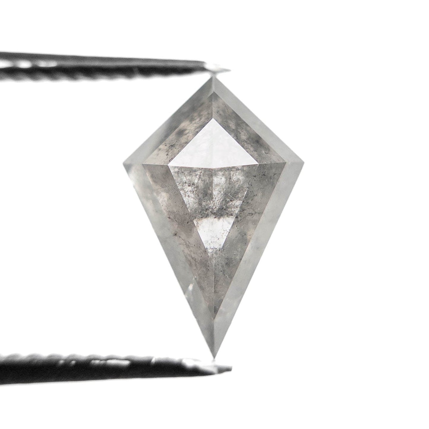 2.71 Carat Salt and Pepper Rose Cut Kite Diamond