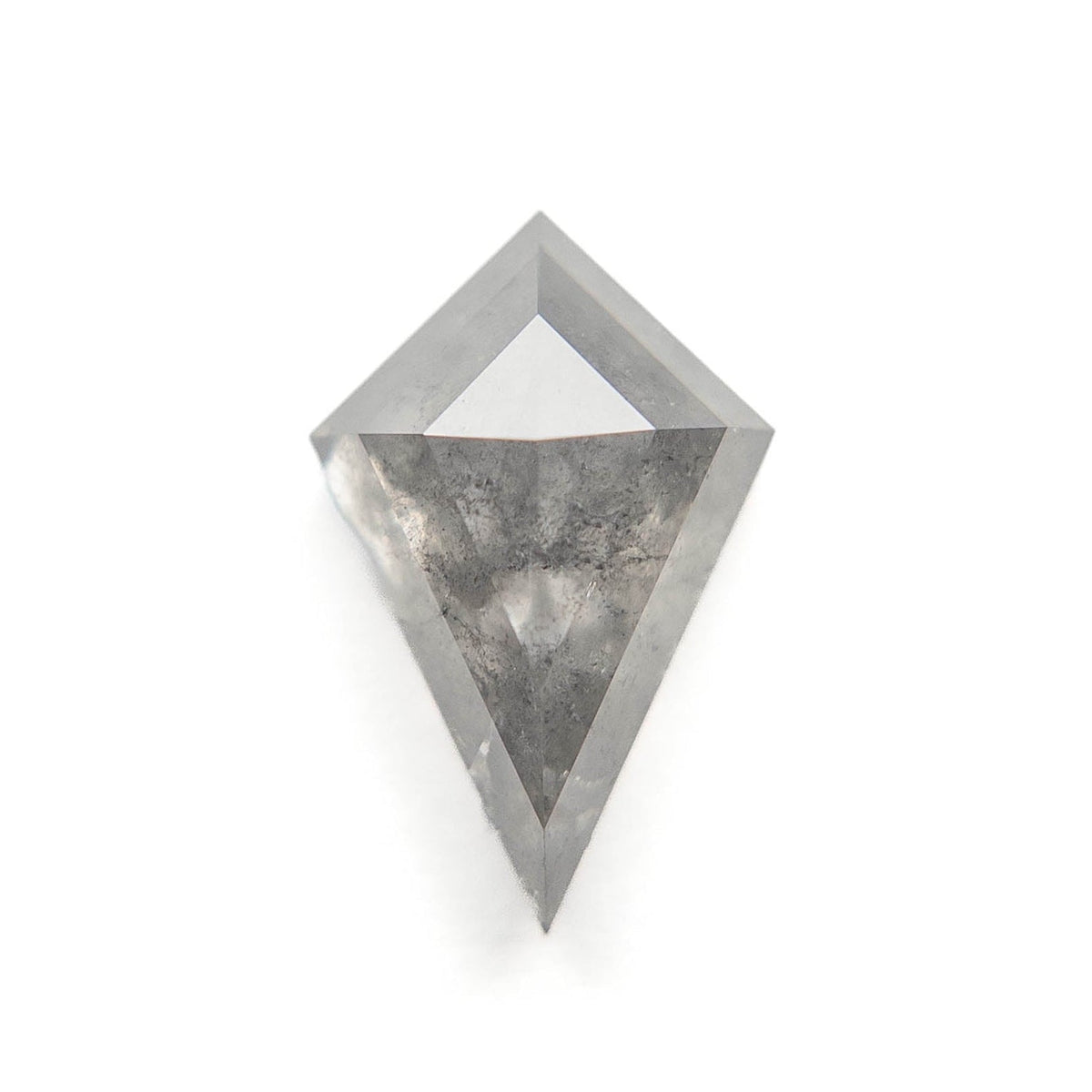2.71 Carat Salt and Pepper Rose Cut Kite Diamond