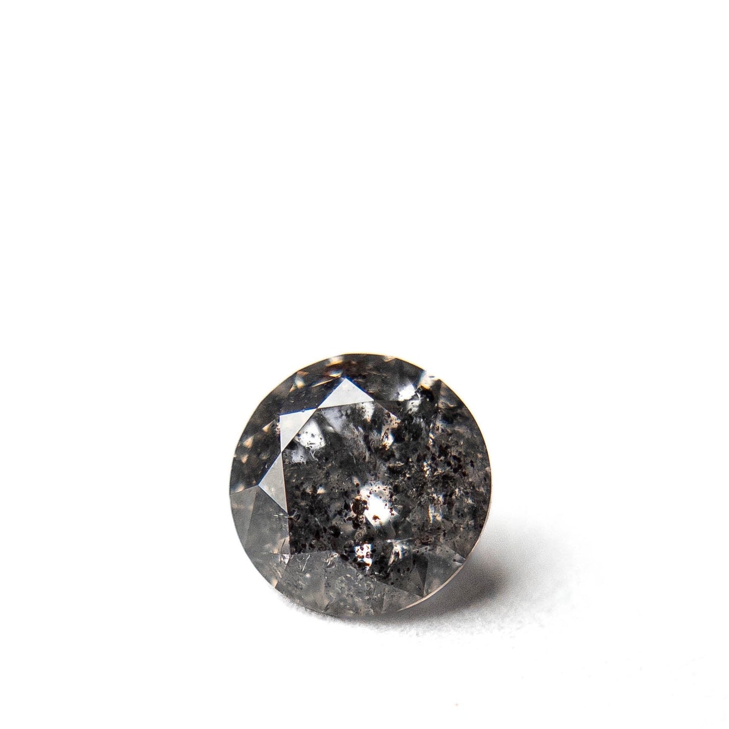 1.60 Carat Black Salt and Pepper Brilliant Cut Round Diamond