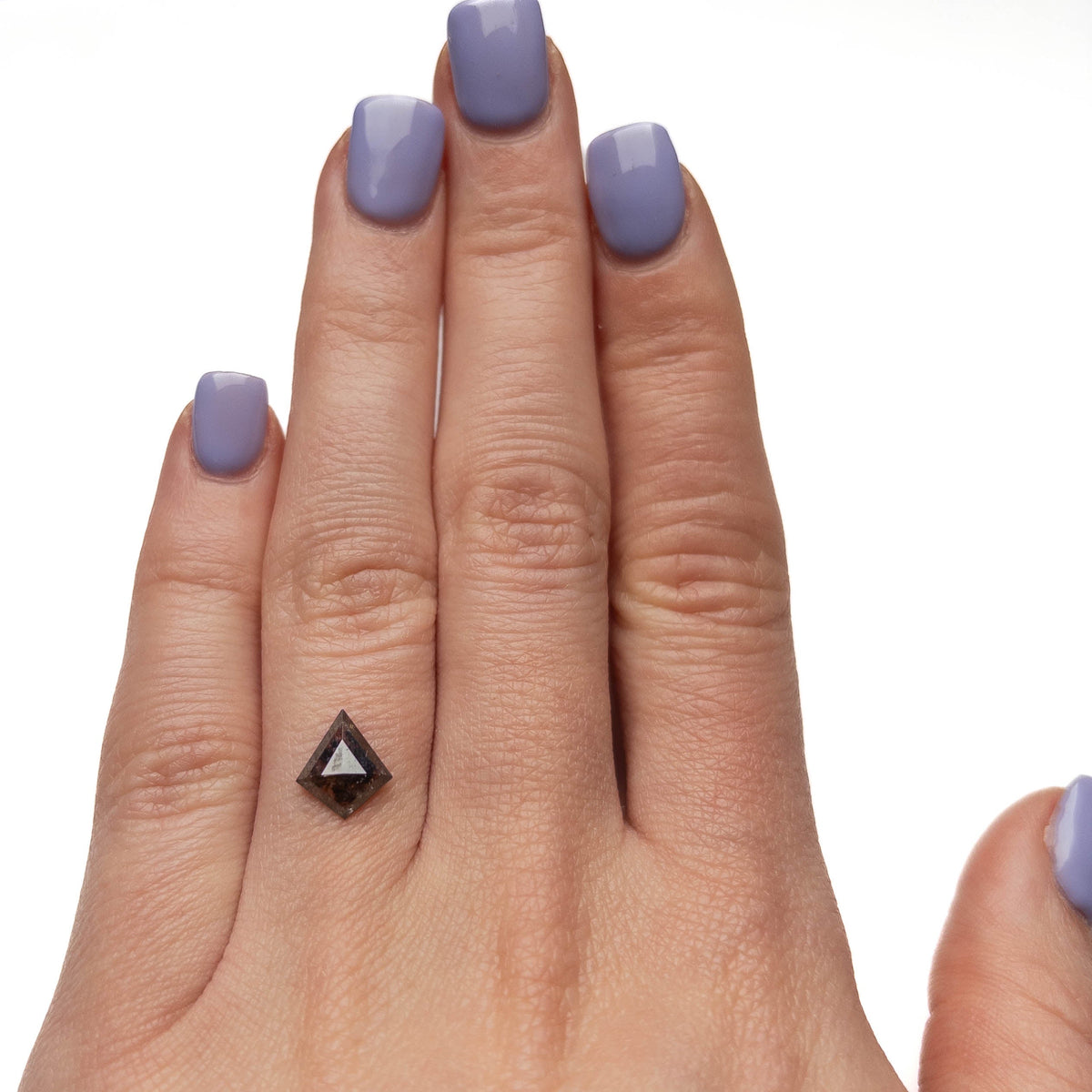 1.02 Carat Black Rose Cut Kite Diamond