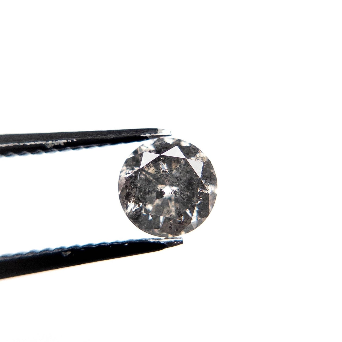 .94 Carat Black Salt and Pepper Brilliant Cut Round Diamond
