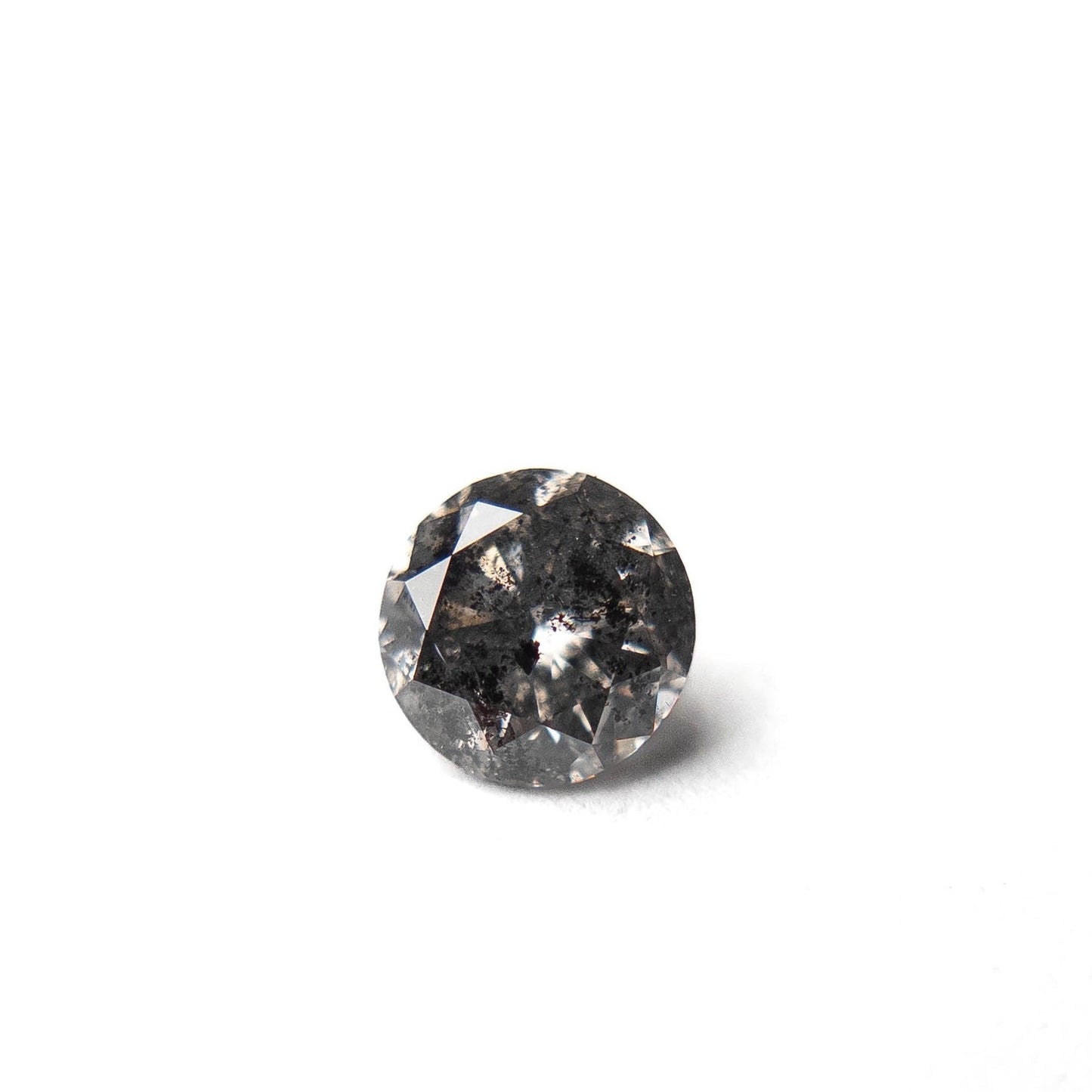.94 Carat Black Salt and Pepper Brilliant Cut Round Diamond