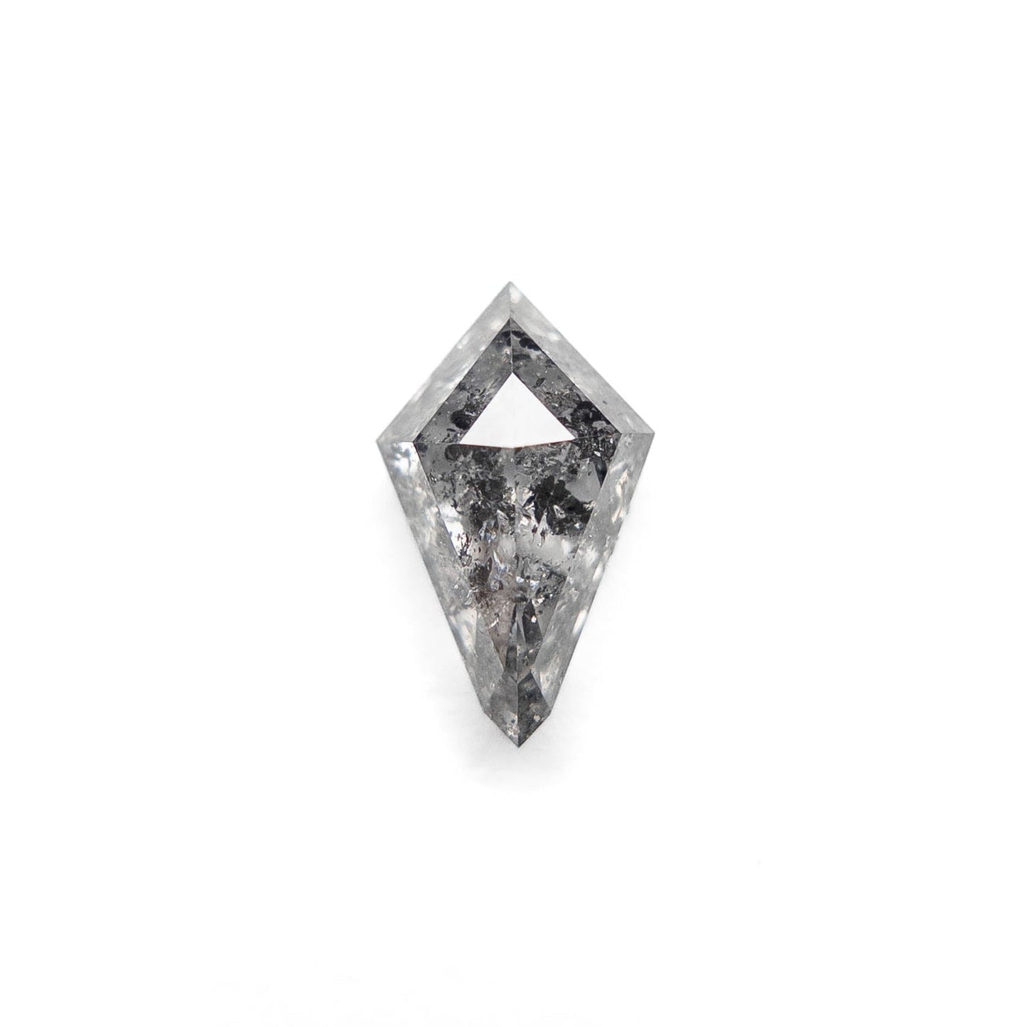 .85 Carat Salt and Pepper Rose Cut Kite Diamond