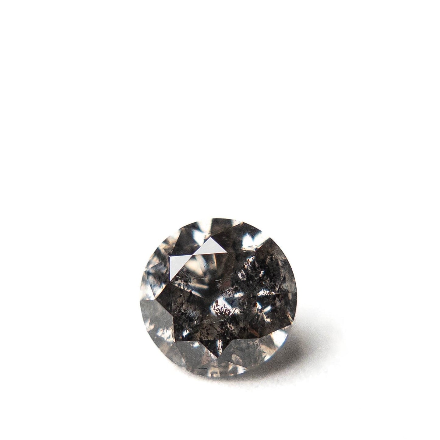 1.06 Carat Salt and Pepper Brilliant Cut Round Diamond