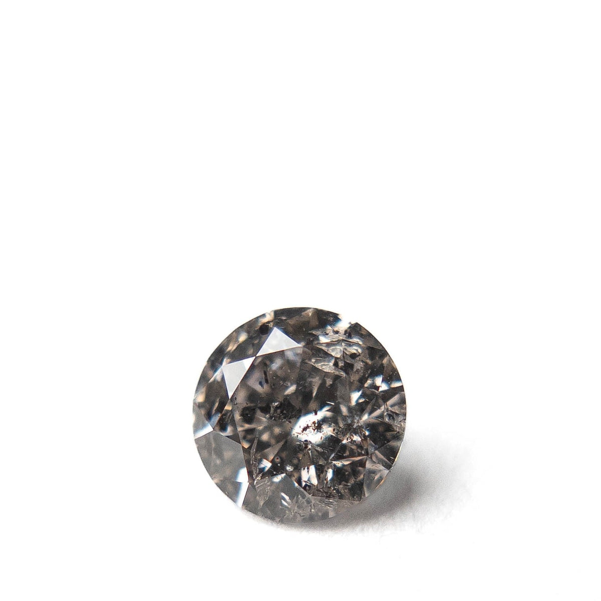 1.08 Carat Salt and Pepper Brilliant Cut Round Diamond