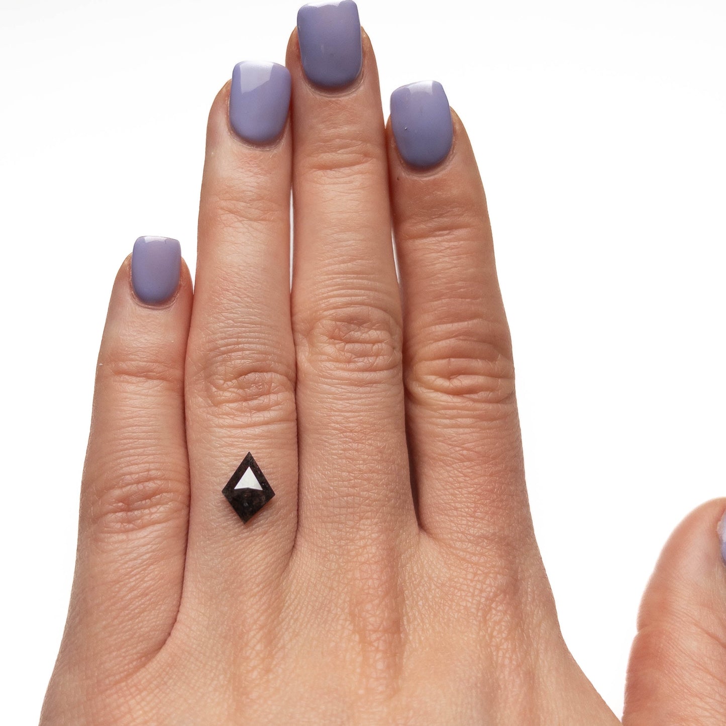 1.09 Carat Black Rose Cut Kite Diamond