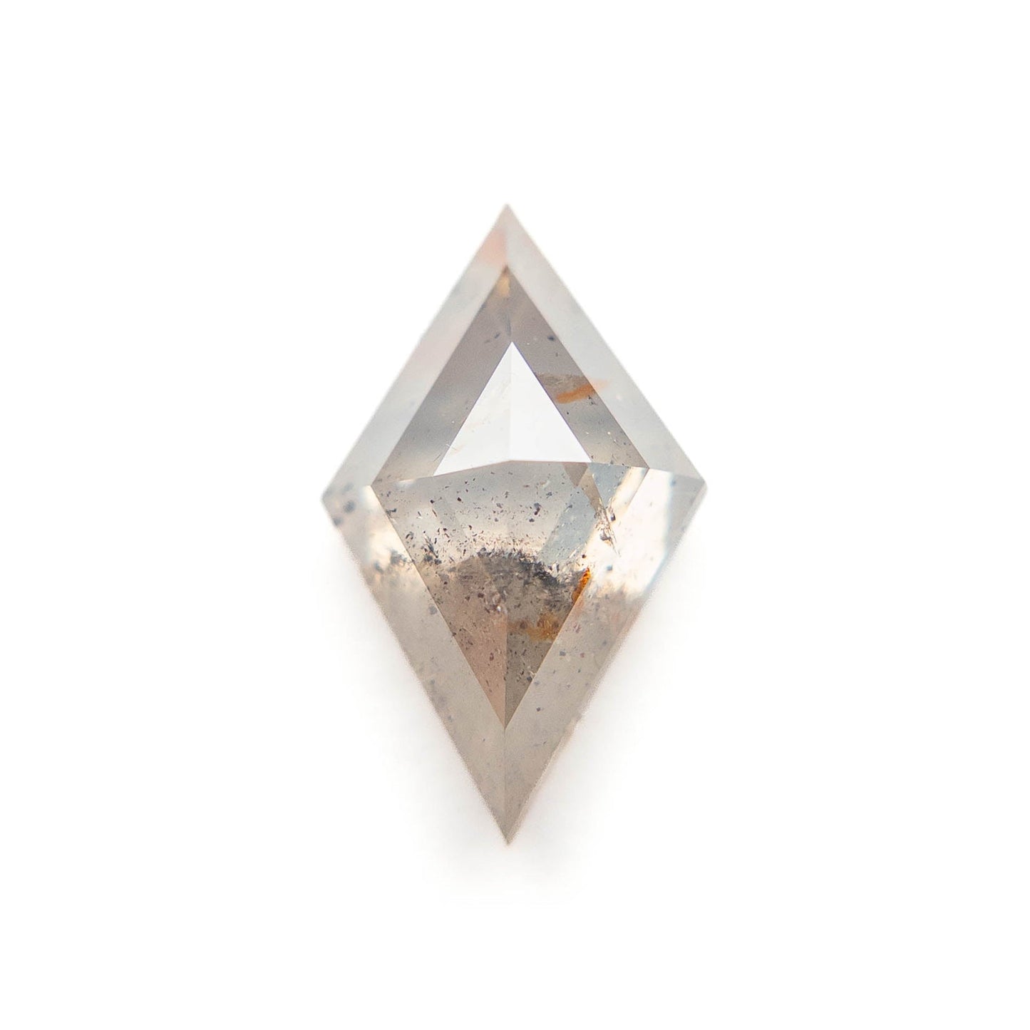 2.86 Carat Salt and Pepper Rose Cut Lozenge Diamond