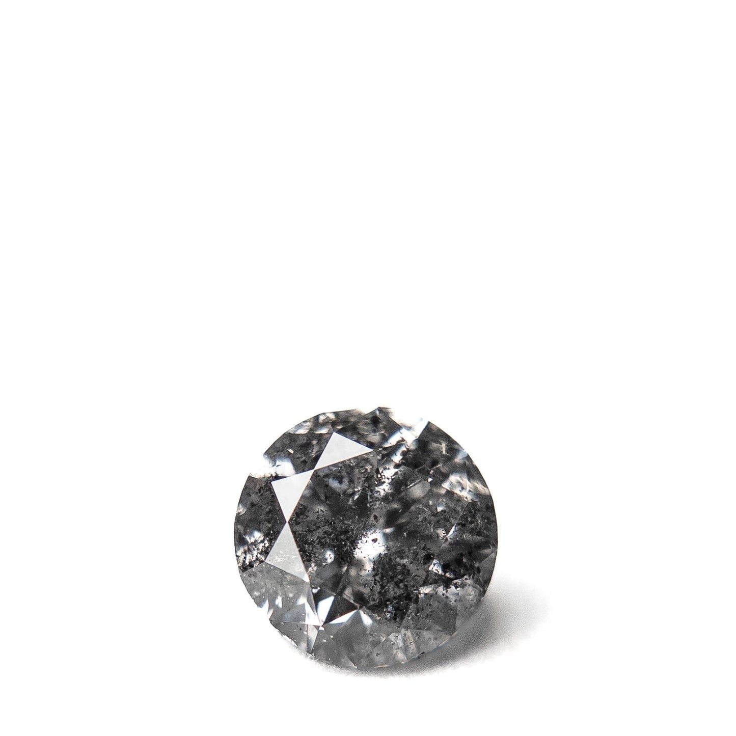 1.91 Carat Salt and Pepper Brilliant Cut Round Diamond