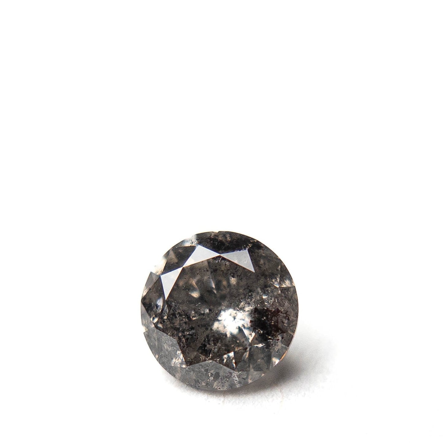 1.05 Carat Salt and Pepper Brilliant Cut Round Diamond